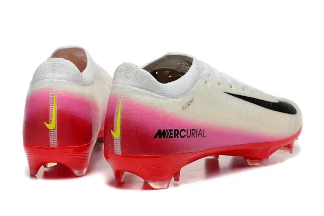Nike Mercurial Flyknit Blanco Rosa Rojo Firm Ground Zapatillas de fútbol 5