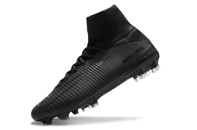 Nike Mercurial Alto-Corte Coral-Rosa Sola Firme Sapatos de Futebol 3