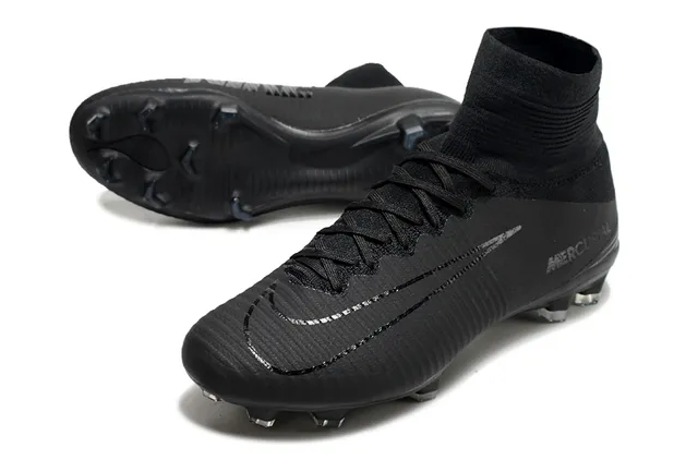 Nike Mercurial Alto-Corte Coral-Rosa Sola Firme Sapatos de Futebol 4