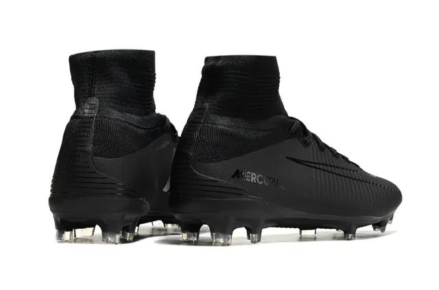 Nike Mercurial Alto-Corte Coral-Rosa Sola Firme Sapatos de Futebol 5