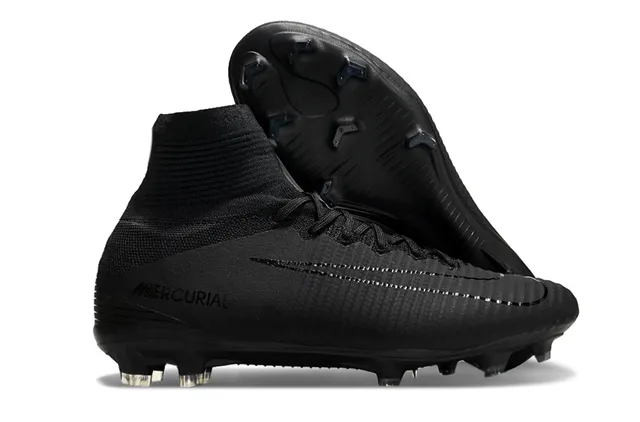 Nike Mercurial Alto-Corte Coral-Rosa Sola Firme Sapatos de Futebol 6