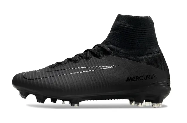 Nike Mercurial Alto-Corte Coral-Rosa Sola Firme Sapatos de Futebol 8