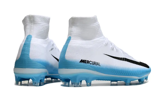 Nike Mercurial Alto-Corte Coral-Rosa Sola Firme Sapatos de Futebol 12