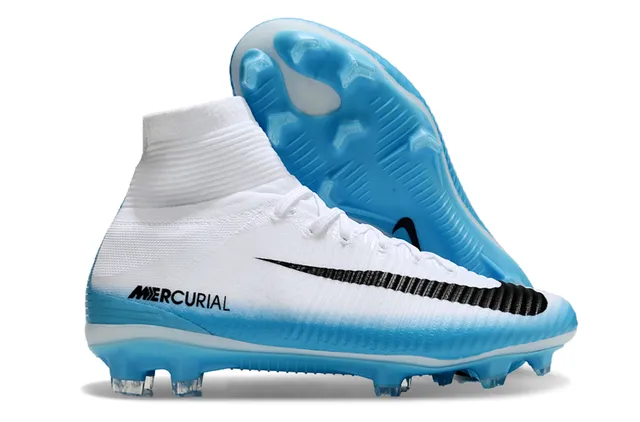 Nike Mercurial Alto-Corte Coral-Rosa Sola Firme Sapatos de Futebol 13