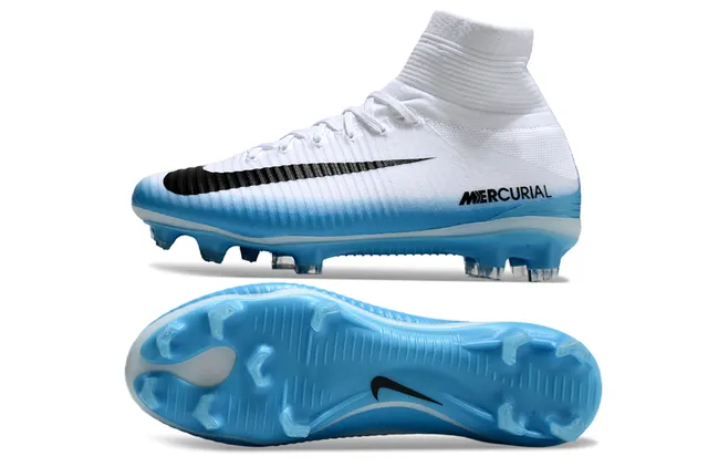 Nike Mercurial Alto-Corte Coral-Rosa Sola Firme Sapatos de Futebol 14