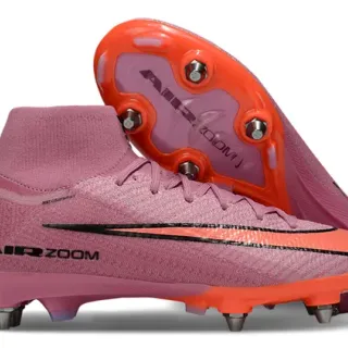 Nike Mercurial Superfly Air Zoom Pink Orange Firm-Ground Soccer Shoes