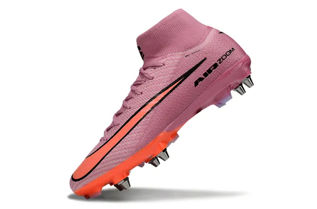 Nike Mercurial Superfly Air Zoom Rosa Naranja Zapatillas de fútbol para terreno firme 3