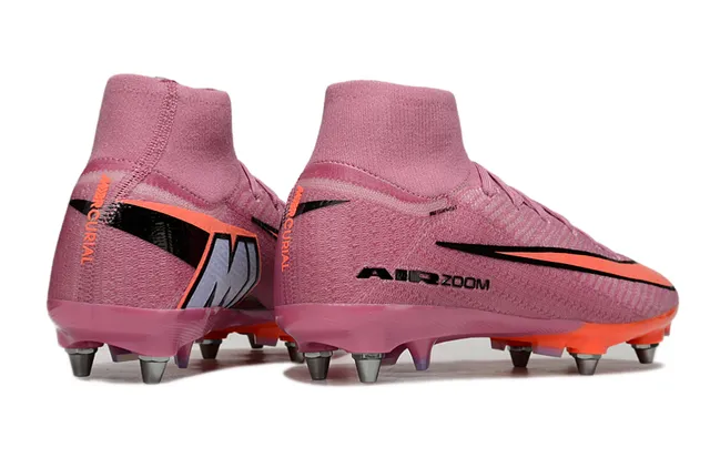 Nike Mercurial Superfly Air Zoom Rosa Naranja Zapatillas de fútbol para terreno firme 5