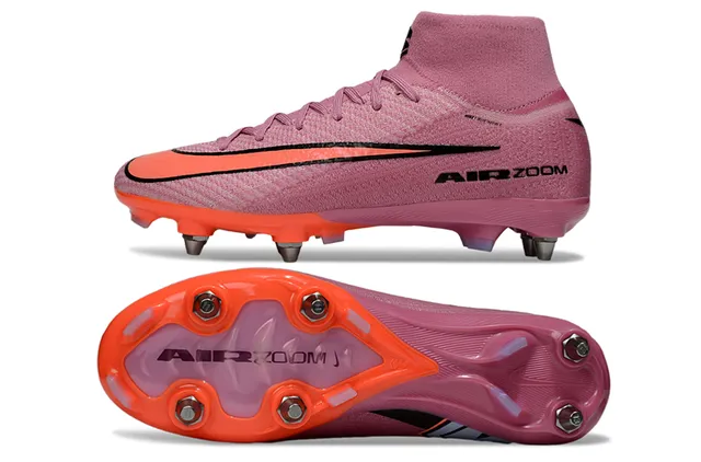 Nike Mercurial Superfly Air Zoom Rosa Naranja Zapatillas de fútbol para terreno firme 6