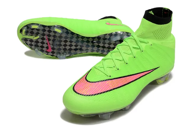 Nike Mercurial Superfly नियोन लाइम ग्रीन पिंक फर्म ग्राउंड फुटबॉल जूते 4