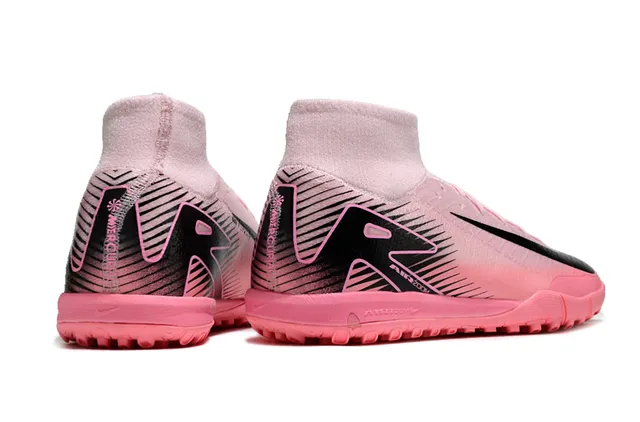 Nike Mercurial Superfly Pink Black High-Top Sock-Fit Collar Turf Soccer Shoes 5