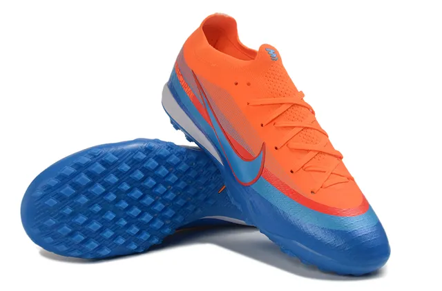 Nike Mercurial Turf Orange Blue Red Turf Soccer Shoes 3
