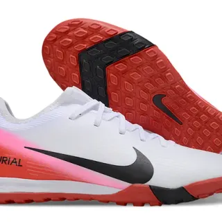 Nike Mercurial Turf Sapatos de futebol turf branco vermelho rosa gradiente