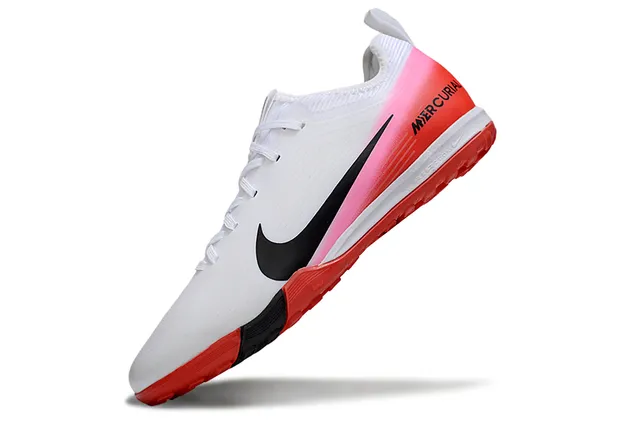 Nike Mercurial Turf White Red Pink Gradient Turf Soccer Shoes 3