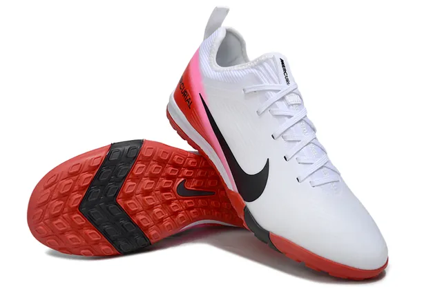 Nike Mercurial Turf White Red Pink Gradient Turf Soccer Shoes 4