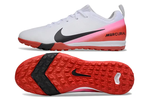 Nike Mercurial Turf White Red Pink Gradient Turf Soccer Shoes 7