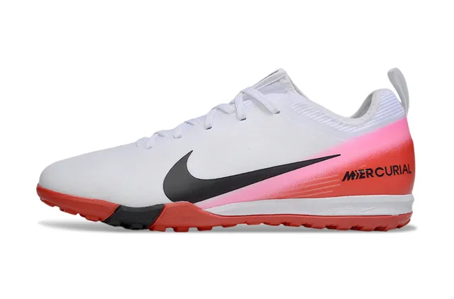Nike Mercurial Turf White Red Pink Gradient Turf Soccer Shoes 8