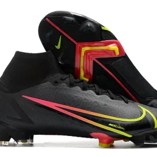Nike Mercurial Vapor Black Pink Yellow Gradient Firm-Ground Soccer Shoes