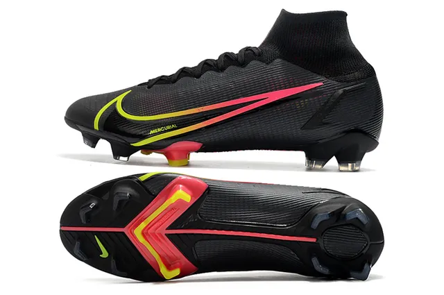 Nike Mercurial Vapor Noir Rose Jaune Dégradé Terrain ferme Chaussures de football 2