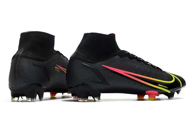 Nike Mercurial Vapor Noir Rose Jaune Dégradé Terrain ferme Chaussures de football 7