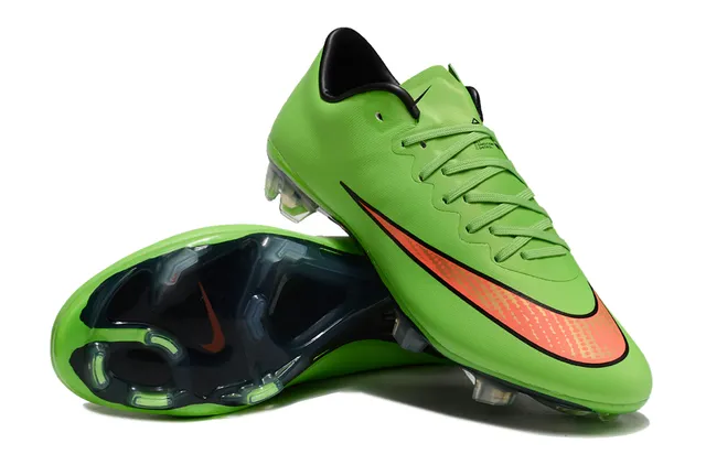 Nike Mercurial Vapor সবুজ কমলা লো-কাট সিন্থেটিক উপর ফার্ম-গ্রাউন্ড সকার শু 4