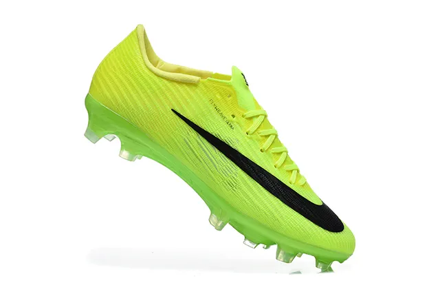 Nike Mercurial Vapor नीन येलो काला फर्म ग्राउंड फुटबॉल जूते 4