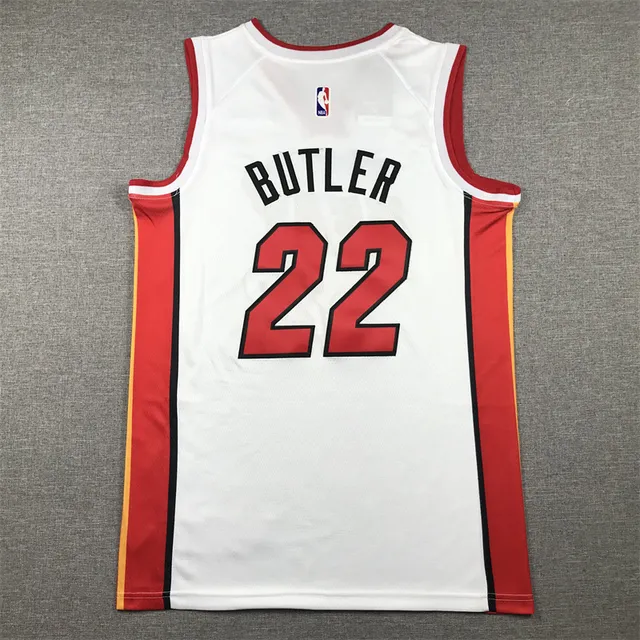 Nike Miami Heat #22 Blanco Rojo Negro Camiseta de Baloncesto 3