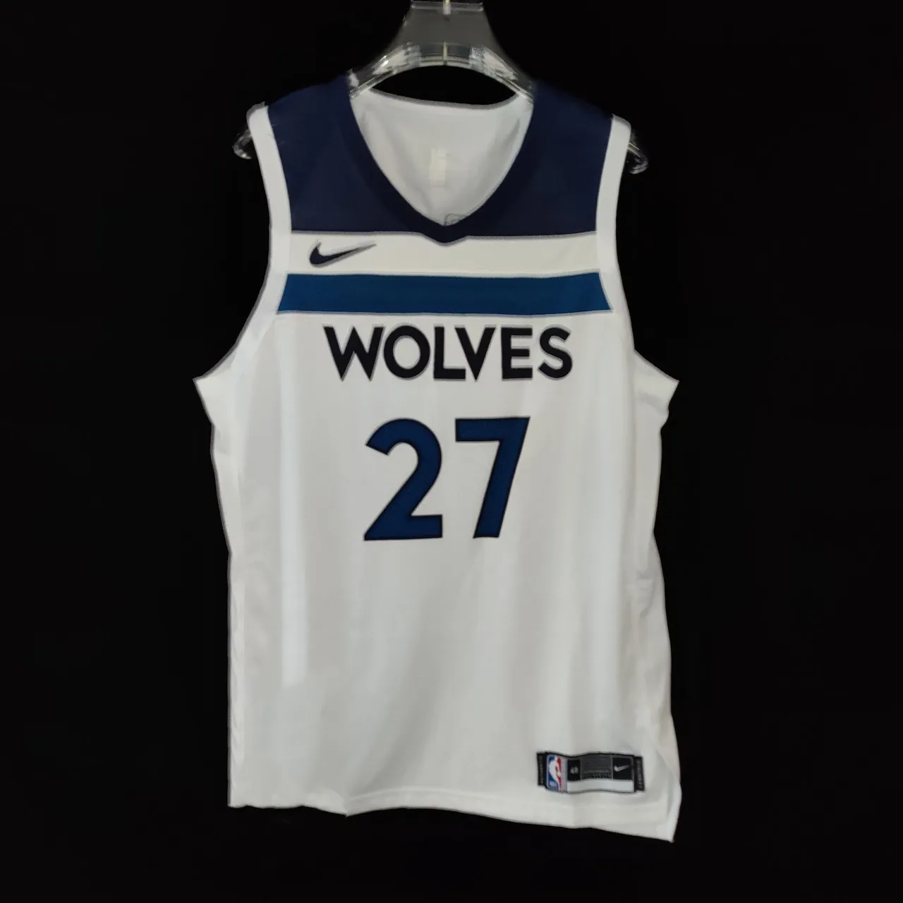 Nike Minnesota Timberwolves Player Edition Camiseta de Basquete Branco Navy 3