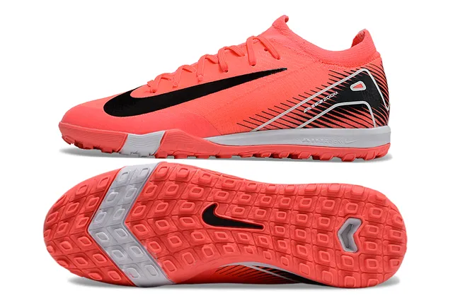 Nike Chaussures de football turf orange et noir à coupe basse avec col à emboîtement chaussette 6