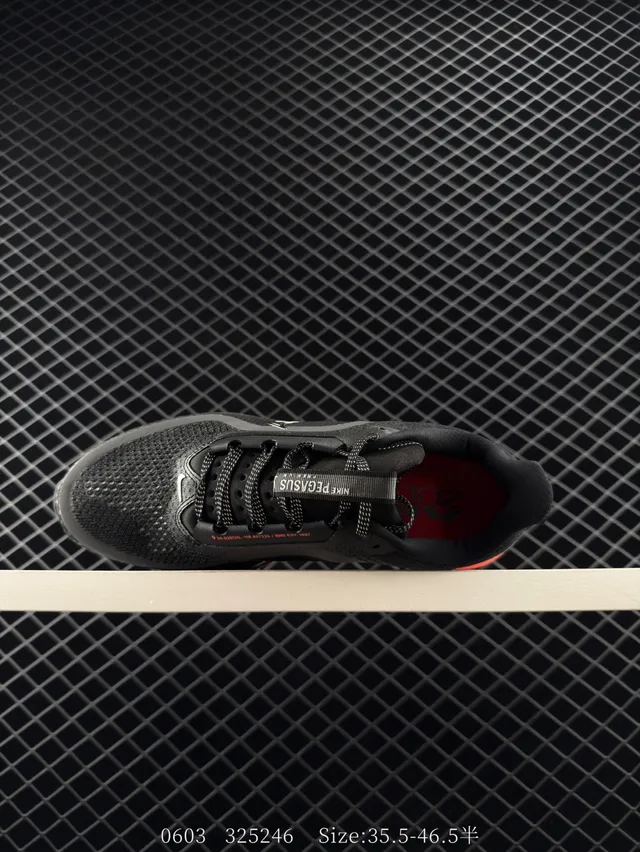 Nike Pegasus Premium Black Red Knit Upper Visible Air Unit Running Shoes 6