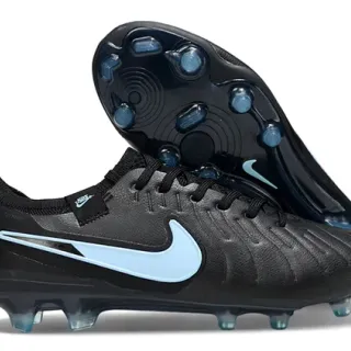 Nike Phantom GT Noir Bleu Partie supérieure synthétique Surbrillance Swoosh légère Terrain ferme Chaussures de football