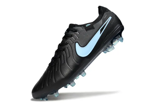 Nike Phantom GT काला नीला सिंथेटिक ऊपरी हल्का Swoosh जोर कठोर मैदान फुटबॉल जूते 3