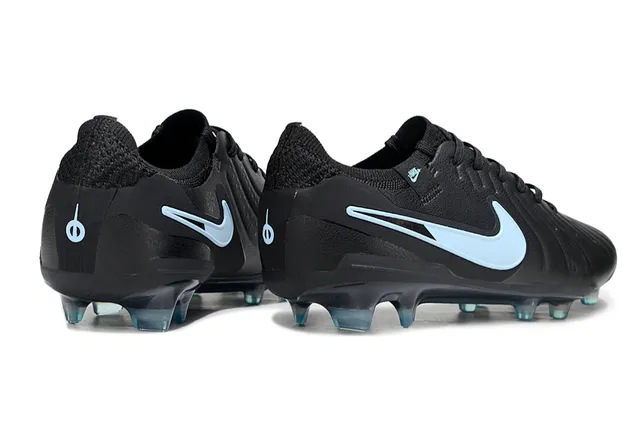 Nike Phantom GT काला नीला सिंथेटिक ऊपरी हल्का Swoosh जोर कठोर मैदान फुटबॉल जूते 5