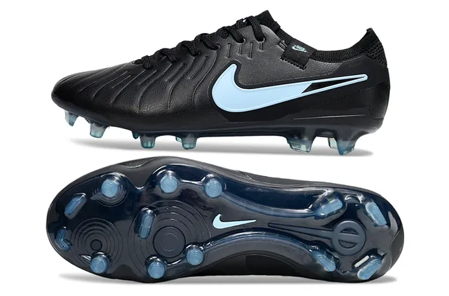 Nike Phantom GT काला नीला सिंथेटिक ऊपरी हल्का Swoosh जोर कठोर मैदान फुटबॉल जूते 6
