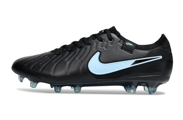 Nike Phantom GT काला नीला सिंथेटिक ऊपरी हल्का Swoosh जोर कठोर मैदान फुटबॉल जूते 7