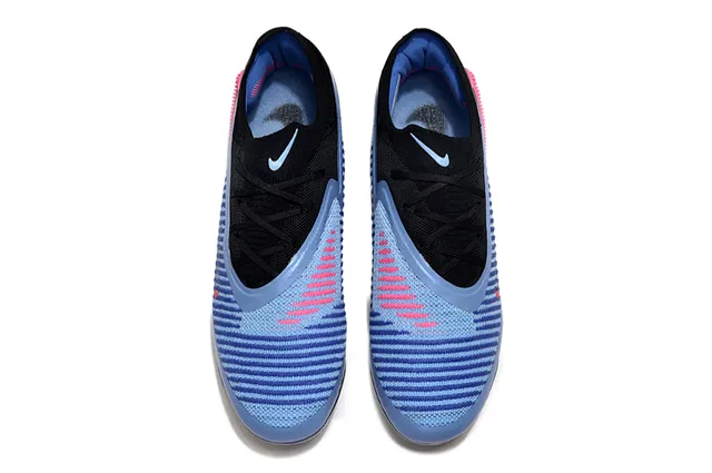 Nike Phantom GT Noir Rose Lacets bas Tricot supérieur Recouvrement synthétique asymétrique Terrain ferme Chaussures de football 2