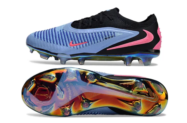 Nike Phantom GT Noir Rose Lacets bas Tricot supérieur Recouvrement synthétique asymétrique Terrain ferme Chaussures de football 5