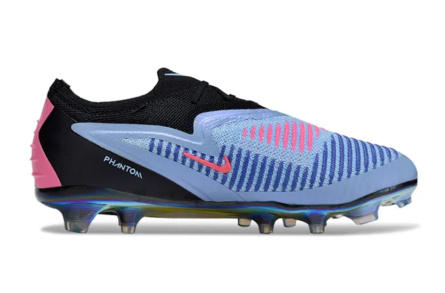 Nike Phantom GT Noir Rose Lacets bas Tricot supérieur Recouvrement synthétique asymétrique Terrain ferme Chaussures de football 7
