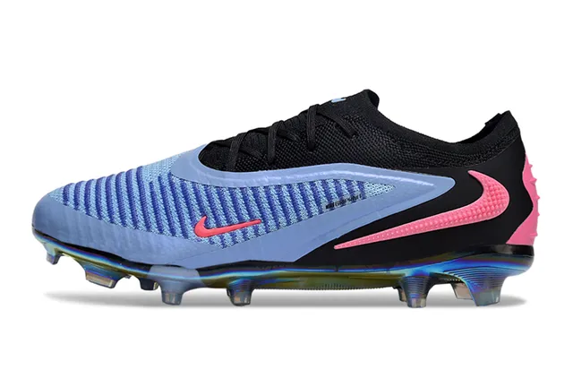 Nike Phantom GT Noir Rose Lacets bas Tricot supérieur Recouvrement synthétique asymétrique Terrain ferme Chaussures de football 8