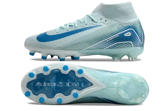 Nike Phantom GT Blue White High-Cut Sock-Fit Upper Flyknit Construction Firm-Ground Soccer Shoes 5