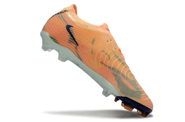 Nike Phantom GT Naranja Navy Knit Upper Ajuste Dinámico Cuello Firm-Ground Zapatos de Fútbol 2