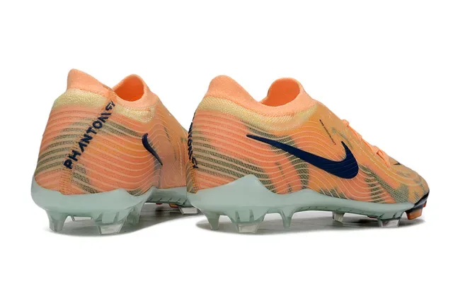 Nike Phantom GT Naranja Navy Knit Upper Ajuste Dinámico Cuello Firm-Ground Zapatos de Fútbol 5