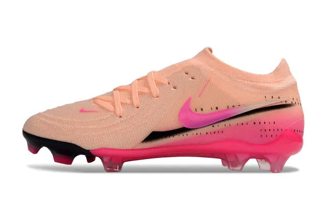 Nike Phantom GT गुलाबी भूरा बुनकर ऊपरी असममित लेसिंग फर्म ग्राउंड फुटबॉल जूते 7
