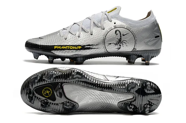 Nike Phantom GT Silver Black Yellow Firm-Ground Soccer Shoes 2