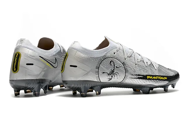 Nike Phantom GT Silver Black Yellow Firm-Ground Soccer Shoes 7