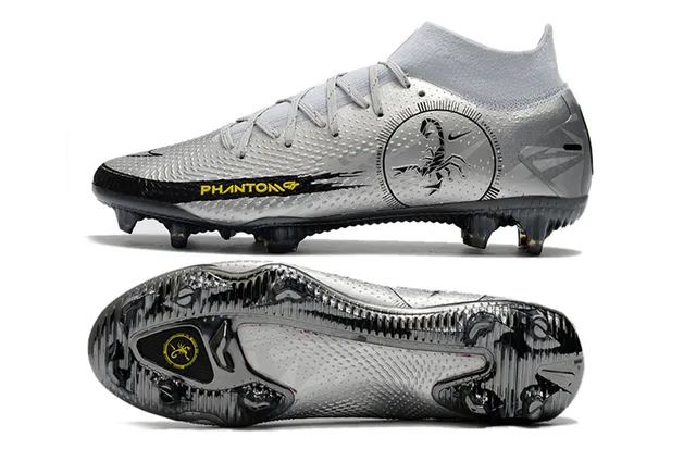 Nike Phantom GT Silver Black Yellow Firm-Ground फुटबॉल जूतো 2