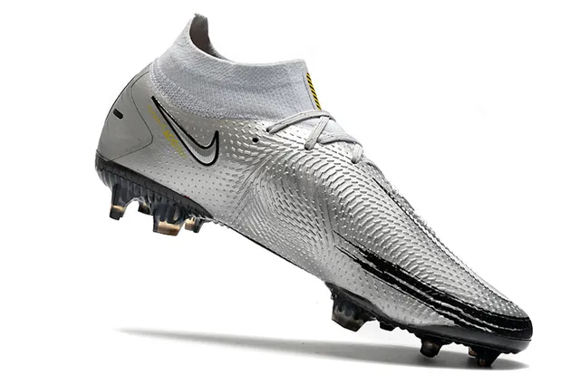 Nike Phantom GT Silver Black Yellow Firm-Ground फुटबॉल जूतো 3
