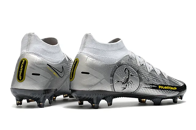 Nike Phantom GT Silver Black Yellow Firm-Ground फुटबॉल जूतো 7