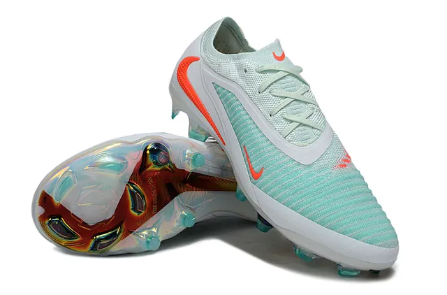 Nike Phantom GT White Green लो-कट निट अपर असिमेट्रिक लेसिंग फर्म-ग्राउंड सोकर शूज 4