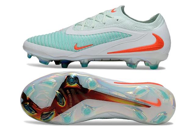 Nike Phantom GT White Green लो-कट निट अपर असिमेट्रिक लेसिंग फर्म-ग्राउंड सोकर शूज 6